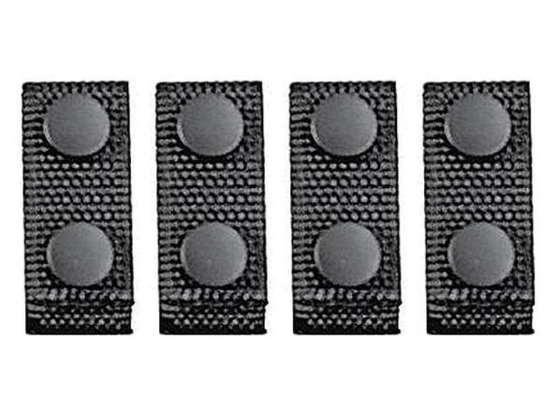 Belt Keepers Kodra Black 2" Belts, Set of 4, Snap Close, Card